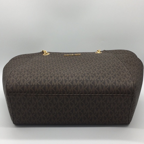 MICHAEL KORS LG CHAIN SHLDR TOTE BROWN 35F8GTVE7B - Picture 8 of 16